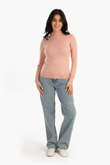 Carina -Loose Basic T-Shirt with Slit