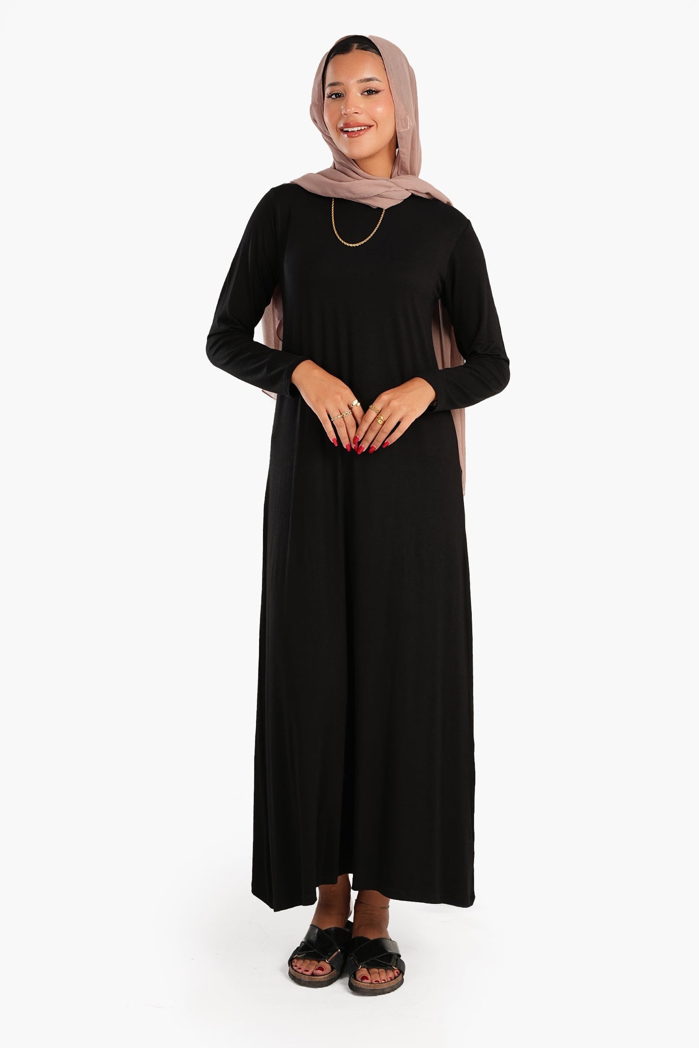 Carina - Viscose Round Neck Dress