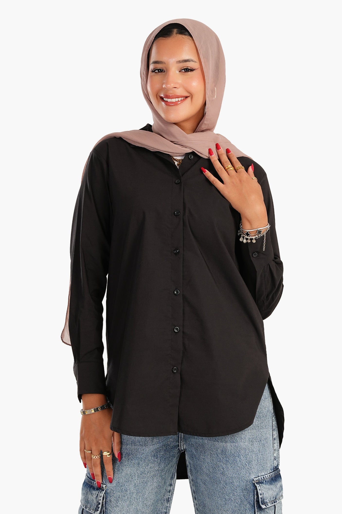 Carina -Asymmetrical Long Sleeves Shirt
