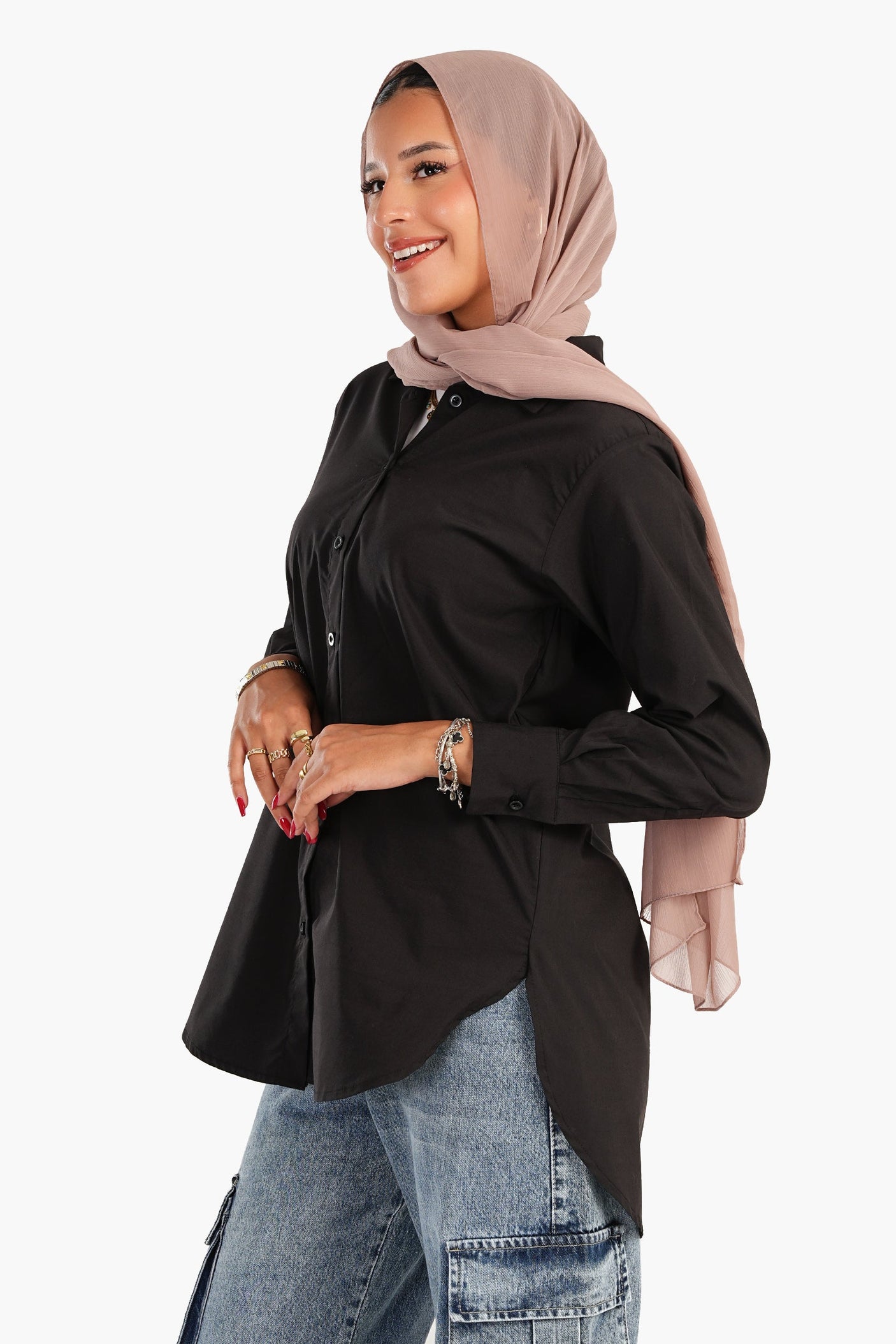 Carina -Asymmetrical Long Sleeves Shirt