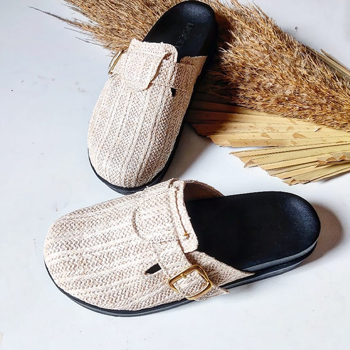 Hoolt - Clogs burlap for women