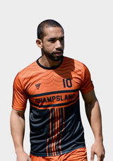 champs land - Viga black and orange soccer jersey ( add your name )