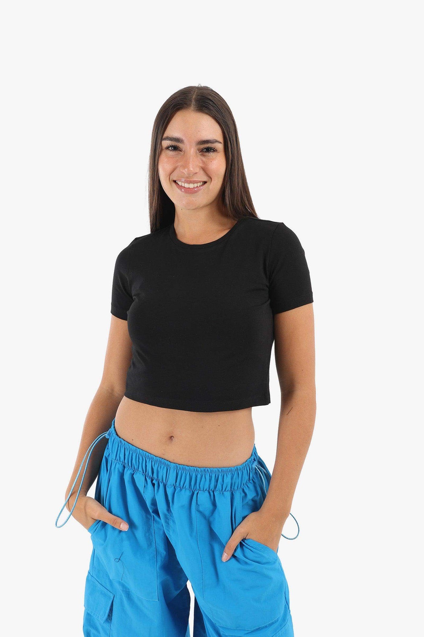 Carina -  Cotton Basic Crop Top