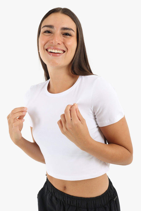 Carina -  Cotton Basic Crop Top