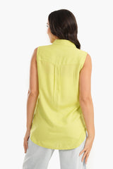 Carina -  Cotton Sleeveless Shirt