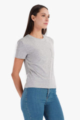 Carina -  Cotton T-Shirt with Chest Pocket