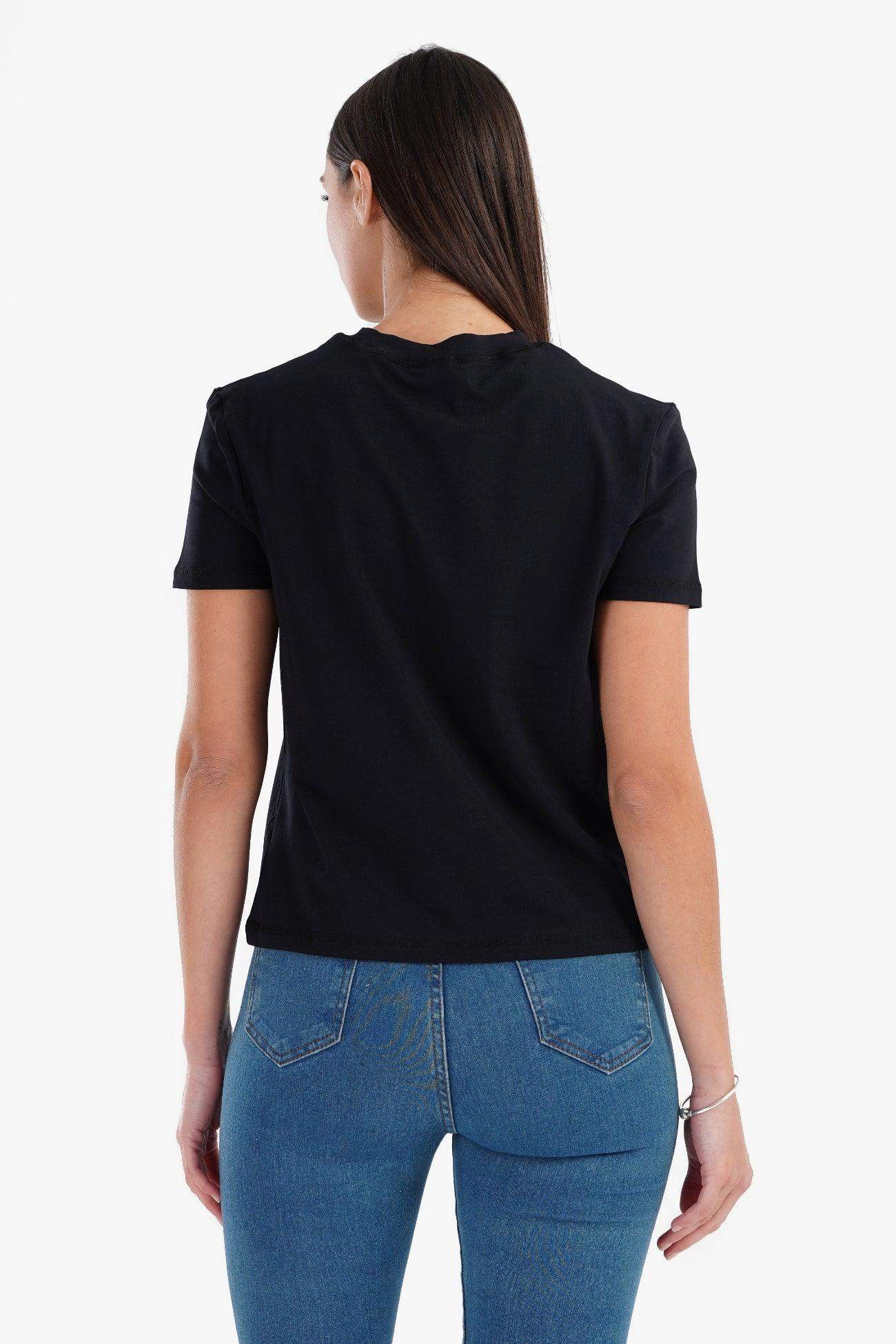Carina -  Cotton T-Shirt with Chest Pocket
