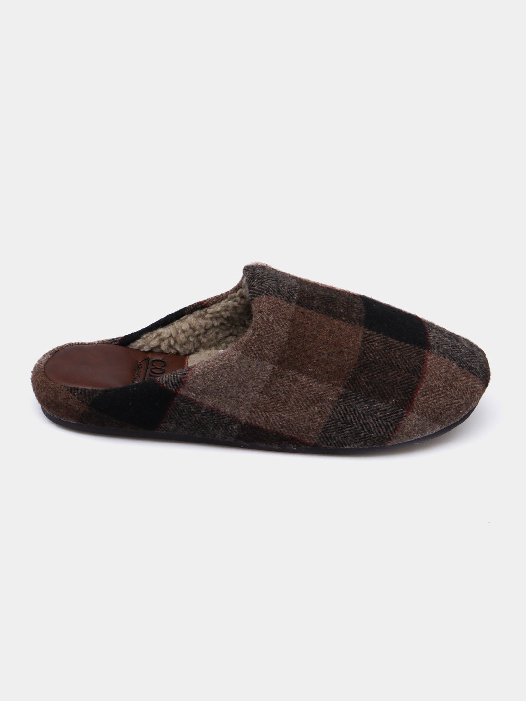 Clog with a plaid pattern for men