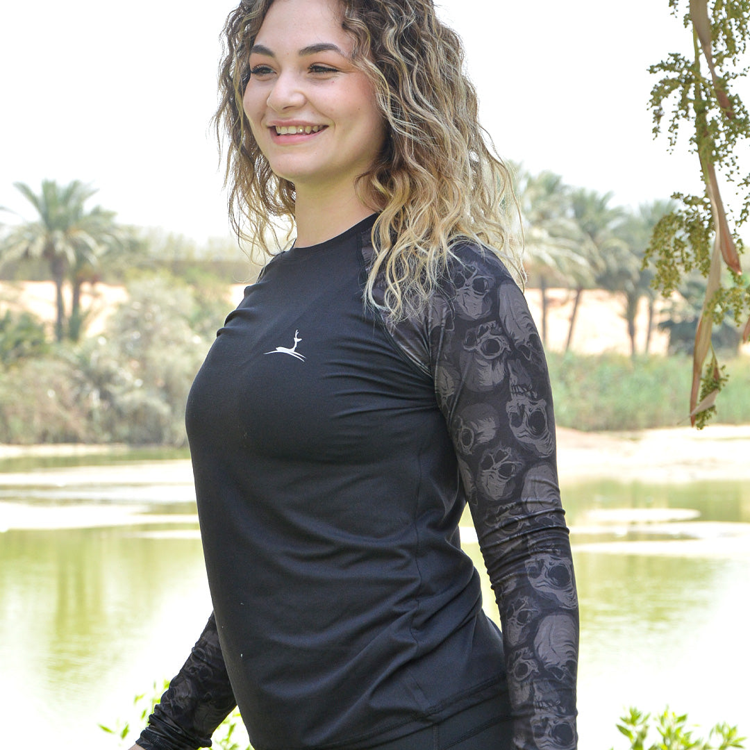 تشامبز لاند - athlete home تونك نسائى بأكمام طويلة