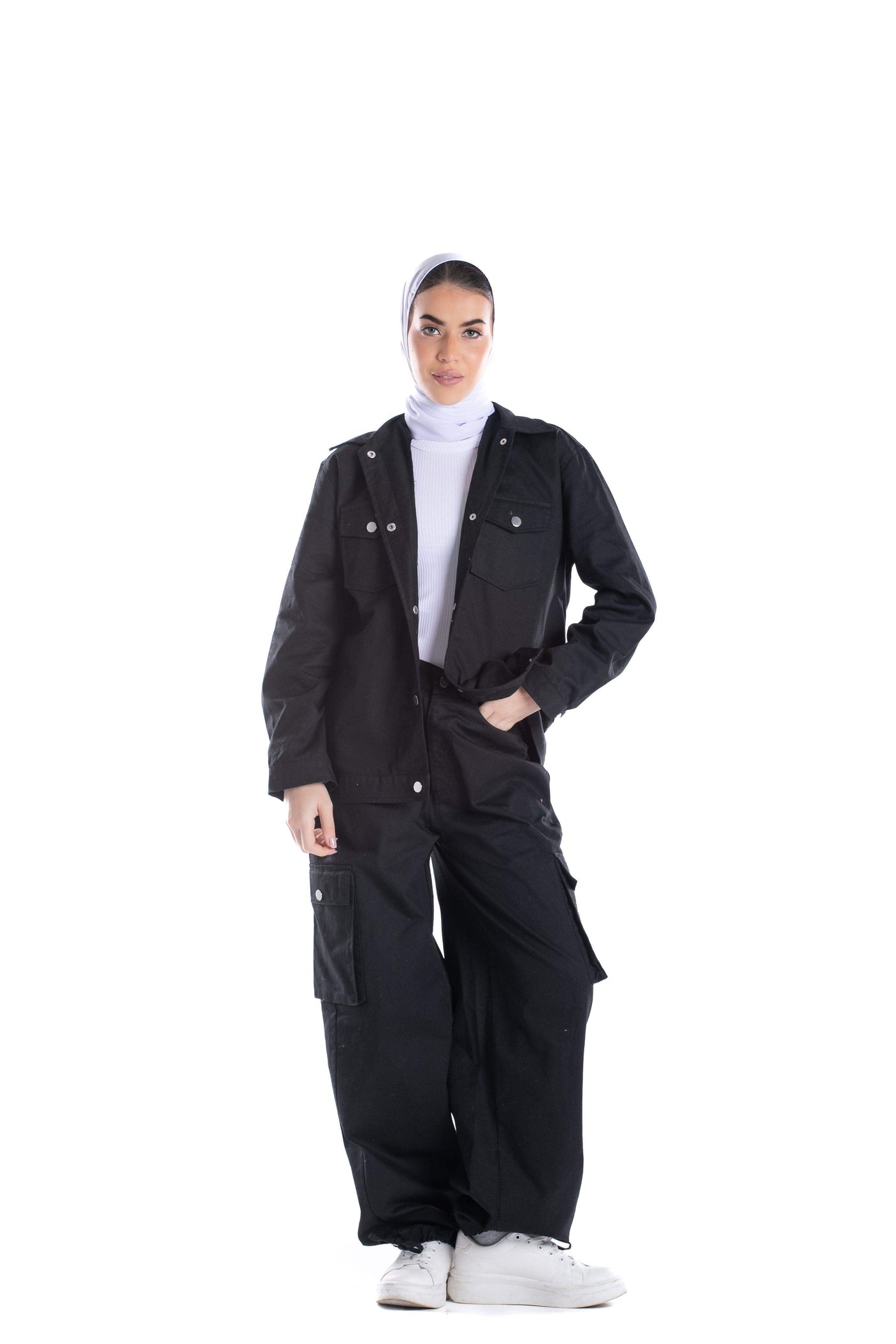 Carina -  Drawstring Cuffs Parachute Pants