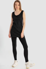 Red circle -  Sleeveless Casual Short Bodycon Top