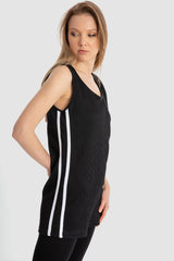 Red circle -  Sleeveless Casual Short Bodycon Top