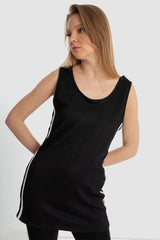 Red circle -  Sleeveless Casual Short Bodycon Top