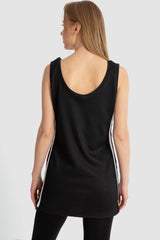 Red circle -  Sleeveless Casual Short Bodycon Top