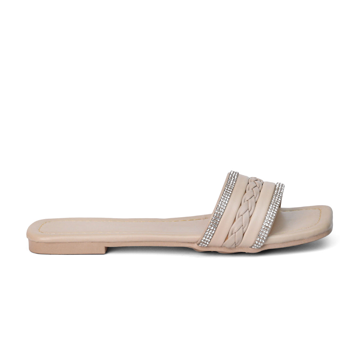 v branda - Slipper Leather With Glitter - women