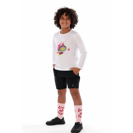 Anja - White Tennis T-Shirt 0087-For boys