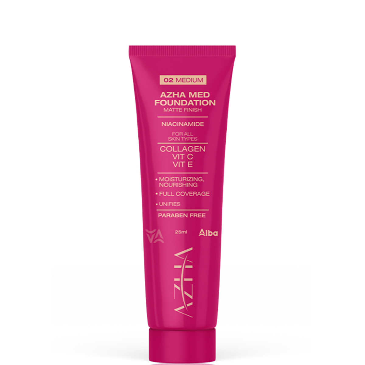 Azha - Foundation 02 - 25 ml provides perfect natural coverage to hide dark circles