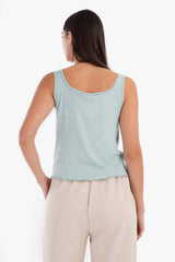 Carina -  Frilled Hem Pyjama Top