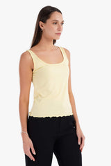 Carina -  Frilled Hem Pyjama Top