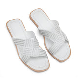v branda - Slipper Leather With Glitter - women