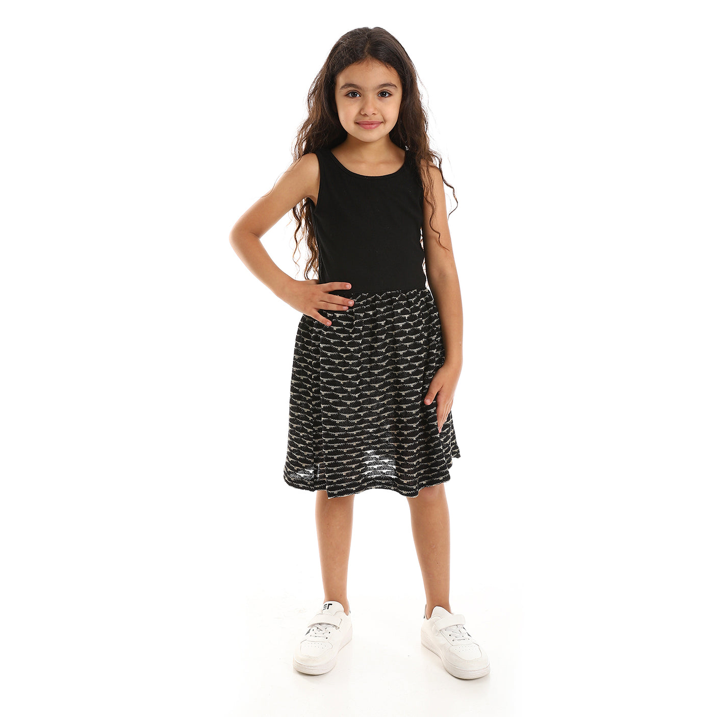 Kady - Girls Sleeveless Decorated Knitted Dress