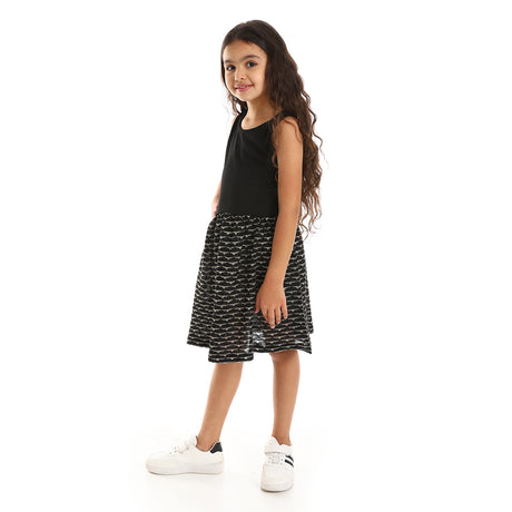 Kady - Girls Sleeveless Decorated Knitted Dress