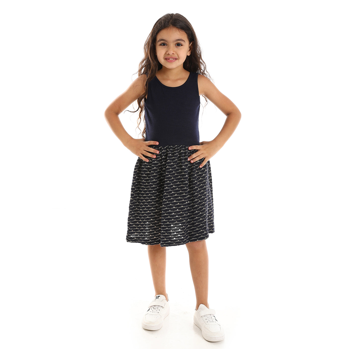 Kady - Girls Sleeveless Decorated Knitted Dress