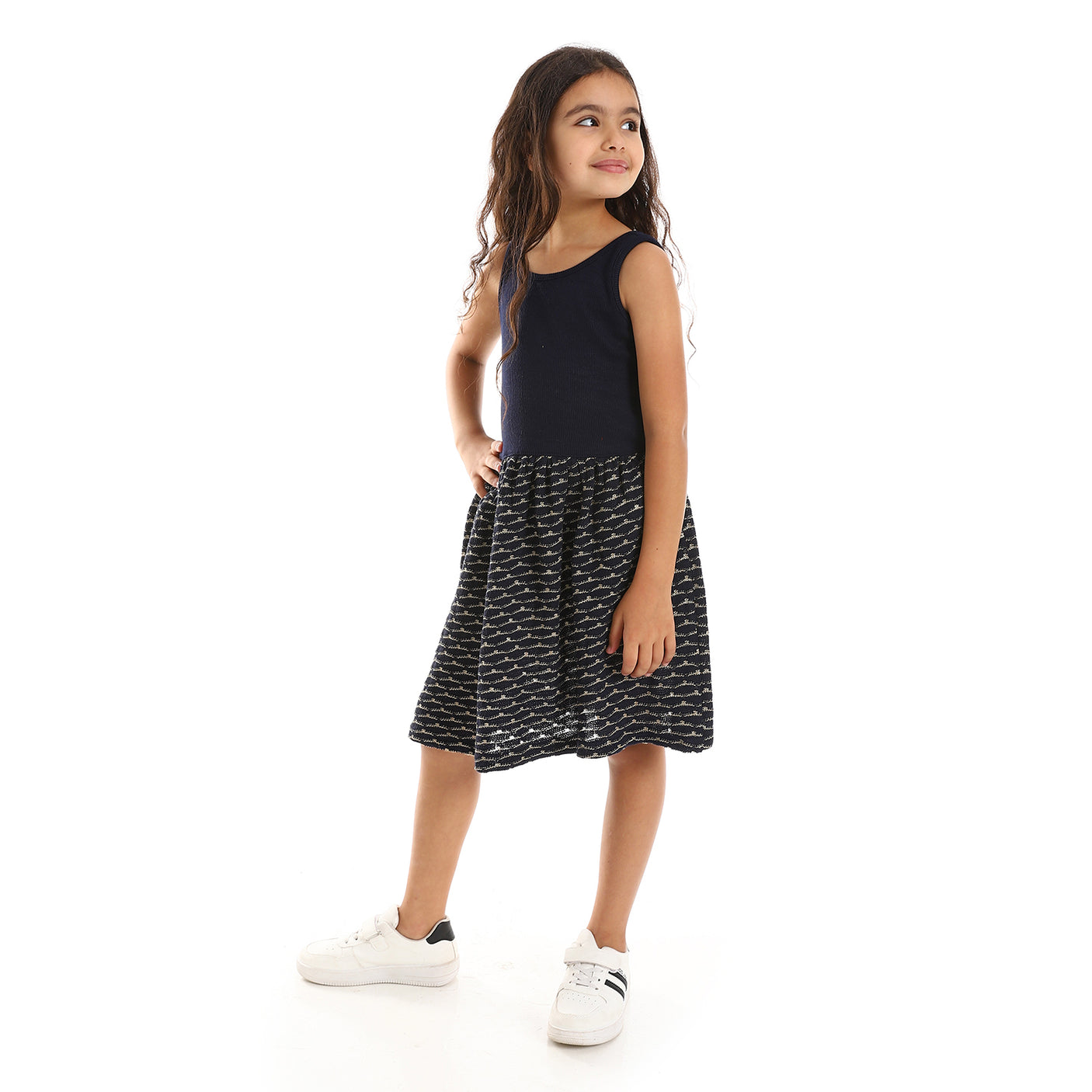 Kady - Girls Sleeveless Decorated Knitted Dress