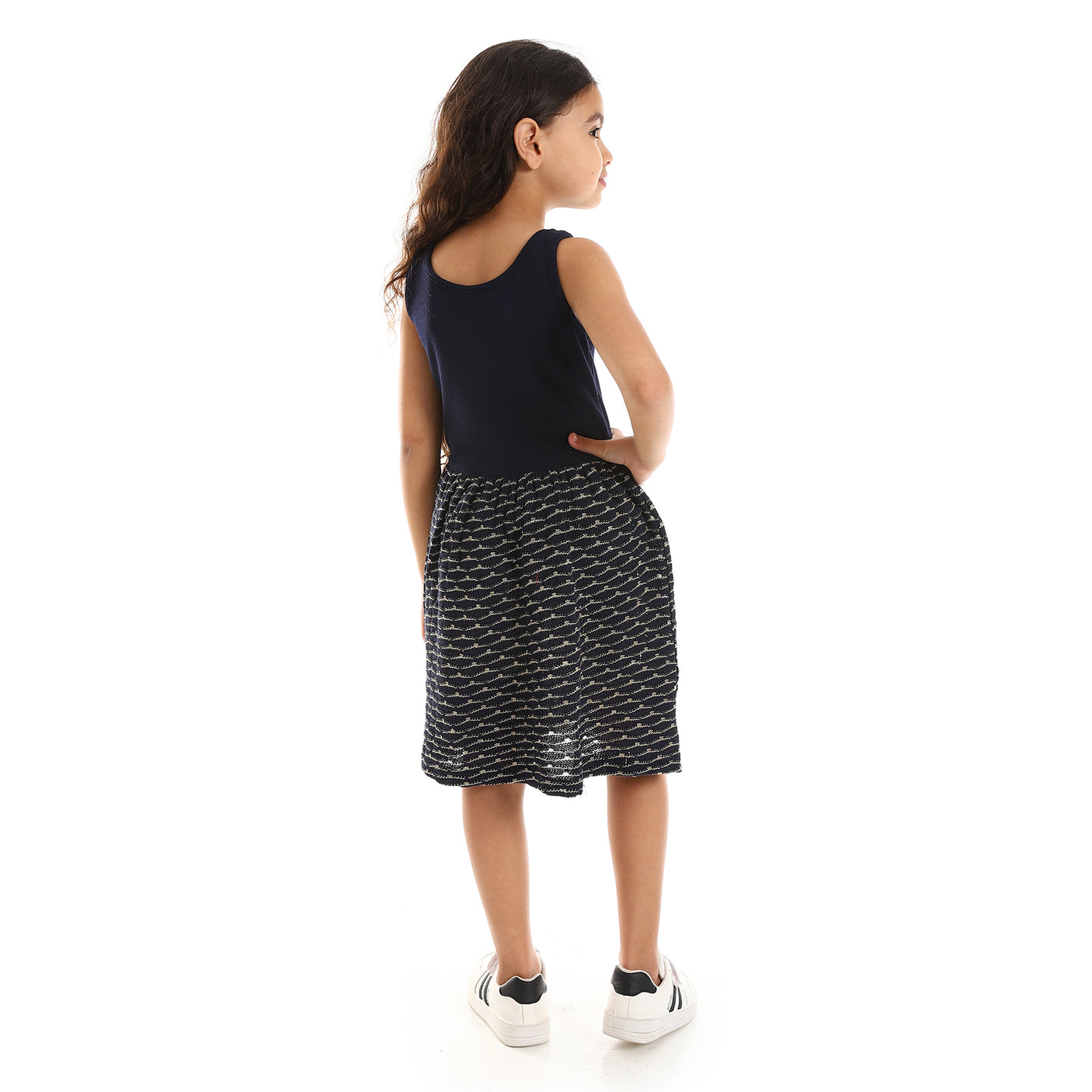 Kady - Girls Sleeveless Decorated Knitted Dress