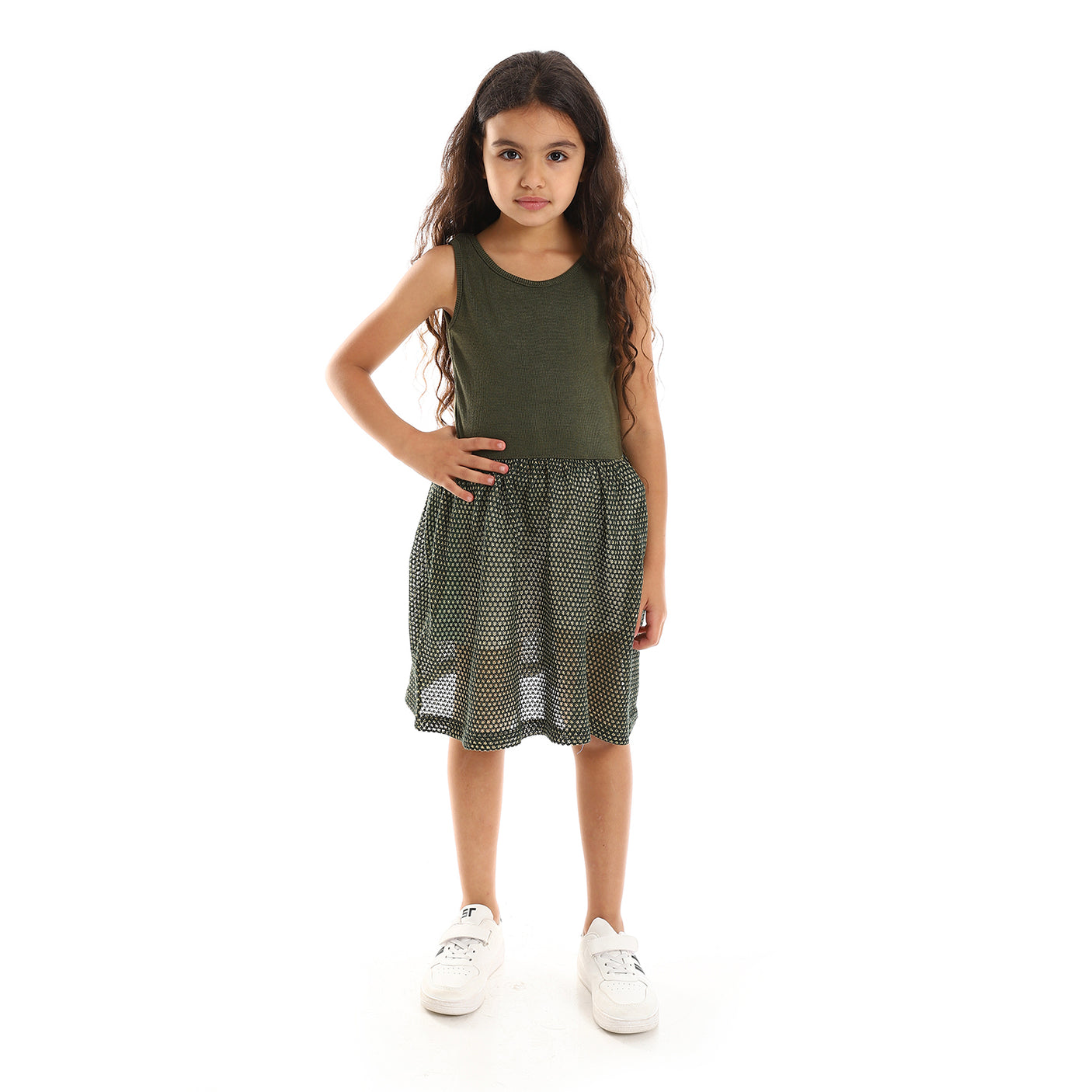 Kady - Girls Sleeveless Decorated Knitted Dress