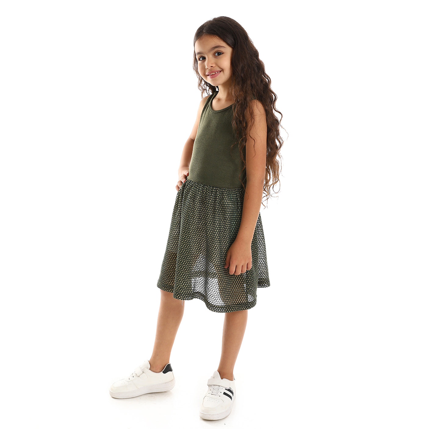 Kady - Girls Sleeveless Decorated Knitted Dress