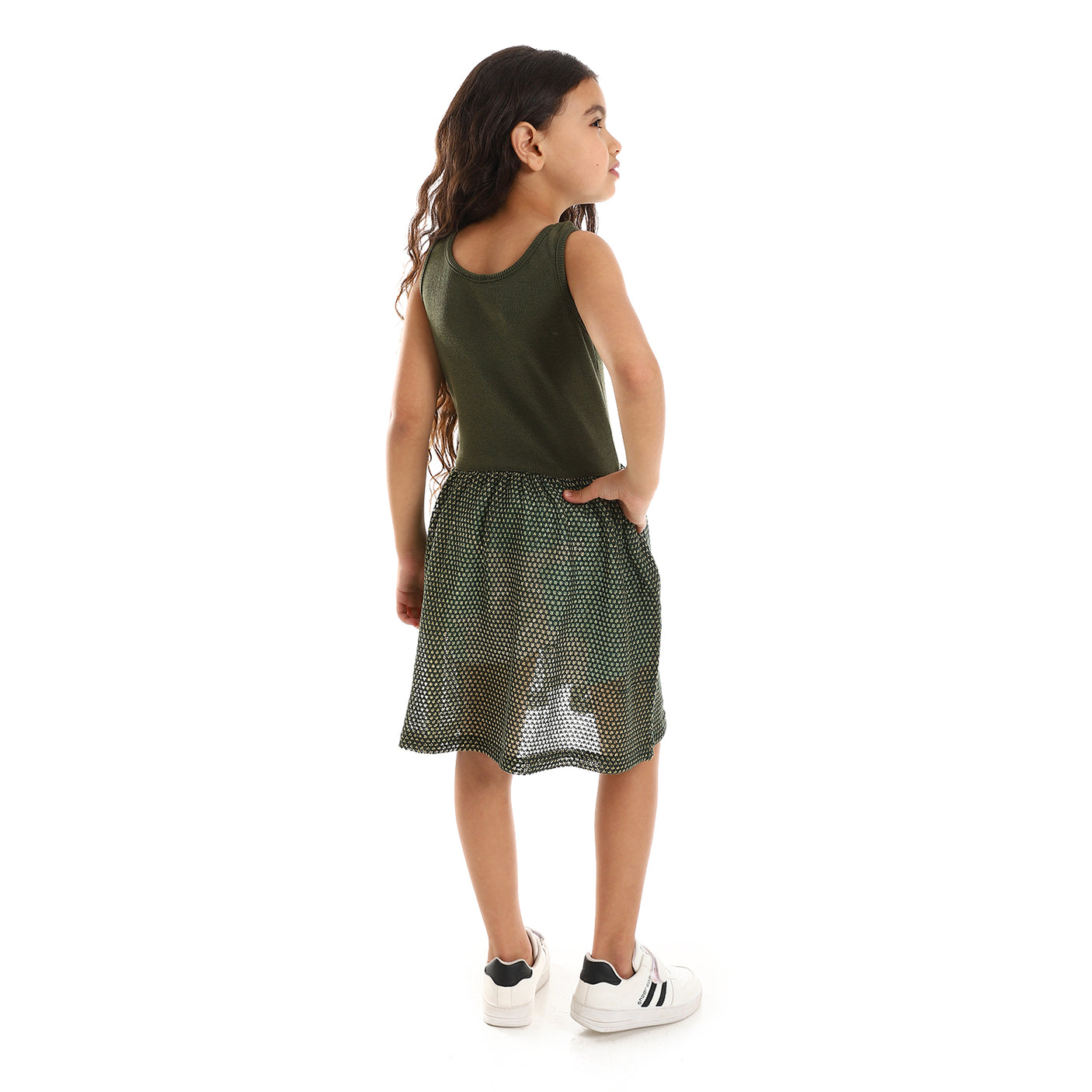 Kady - Girls Sleeveless Decorated Knitted Dress