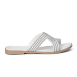 v branda - Slipper Leather With Glitter - women