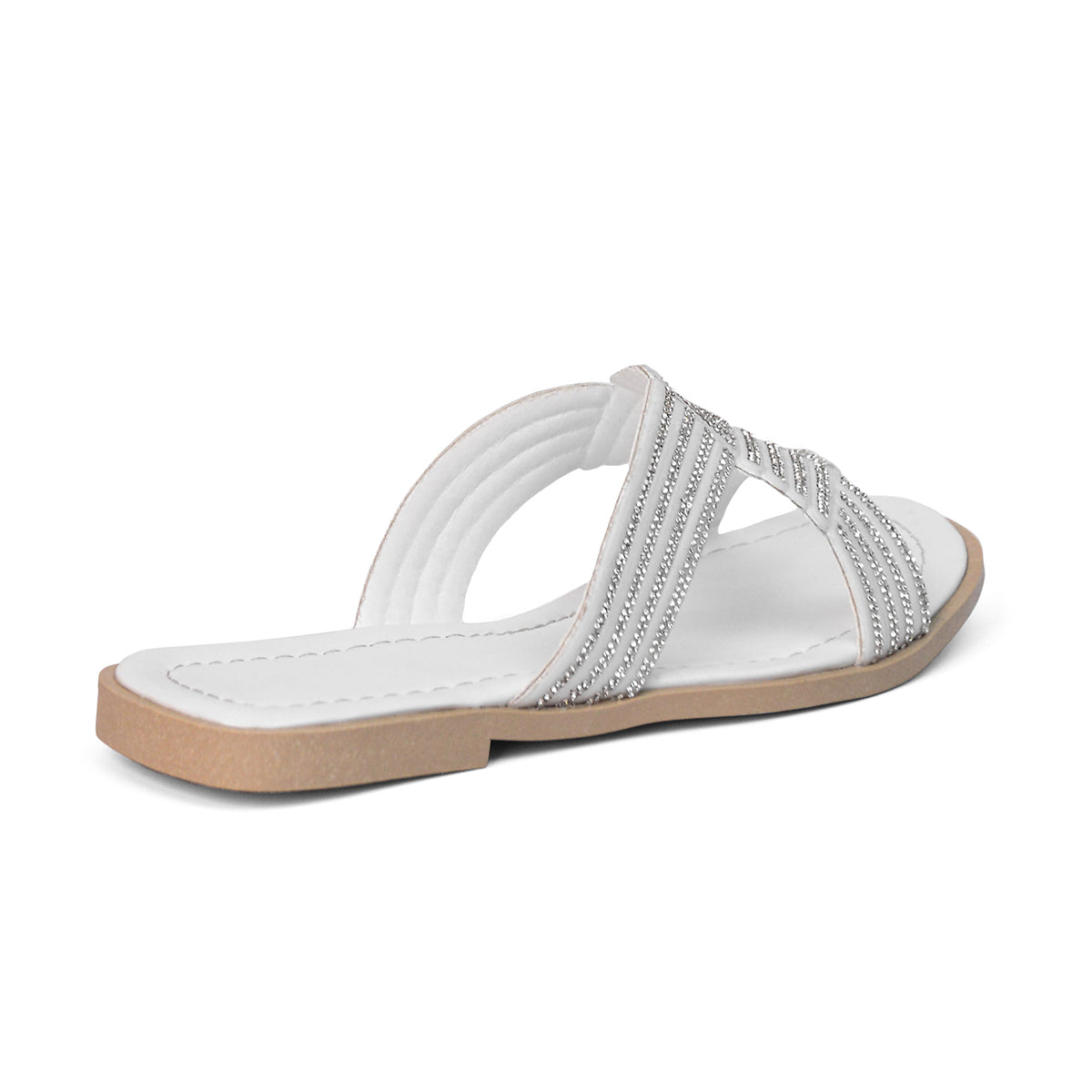 v branda - Slipper Leather With Glitter - women