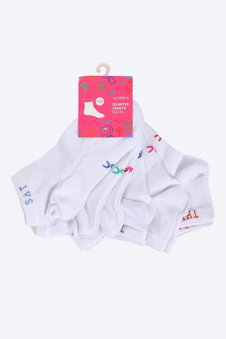 Carina -Girly Quarter Length Socks - 7 Pairs