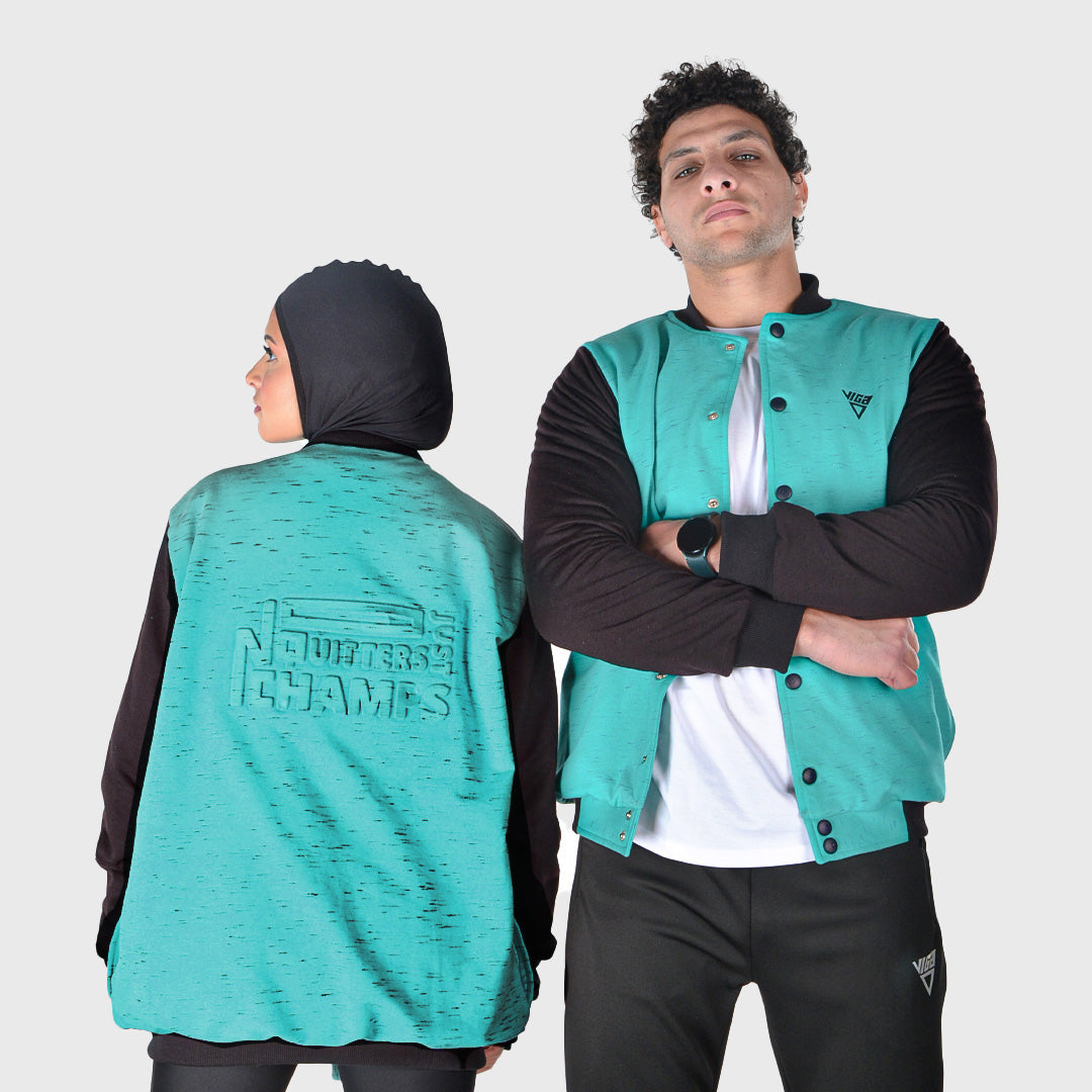 champs land - "No quitters just champs" Baseball Jacket