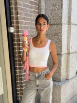 Carina - Grey/Pink - Tank Top