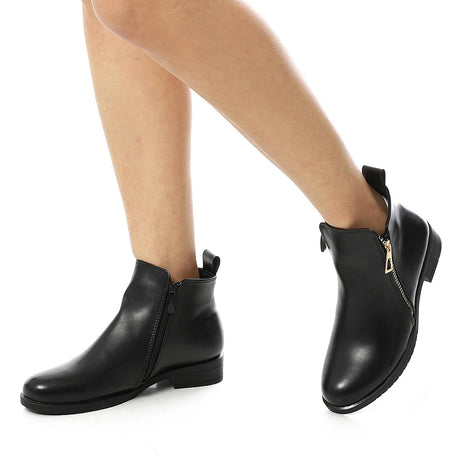 XO - Leather Ankle Boot Black