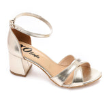 XO - Women's  Mid-Heel Sandal with Ankle Strap - Elegant and Comfortable Design
