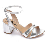 XO - Women's  Mid-Heel Sandal with Ankle Strap - Elegant and Comfortable Design