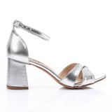 XO - Women's  Mid-Heel Sandal with Ankle Strap - Elegant and Comfortable Design