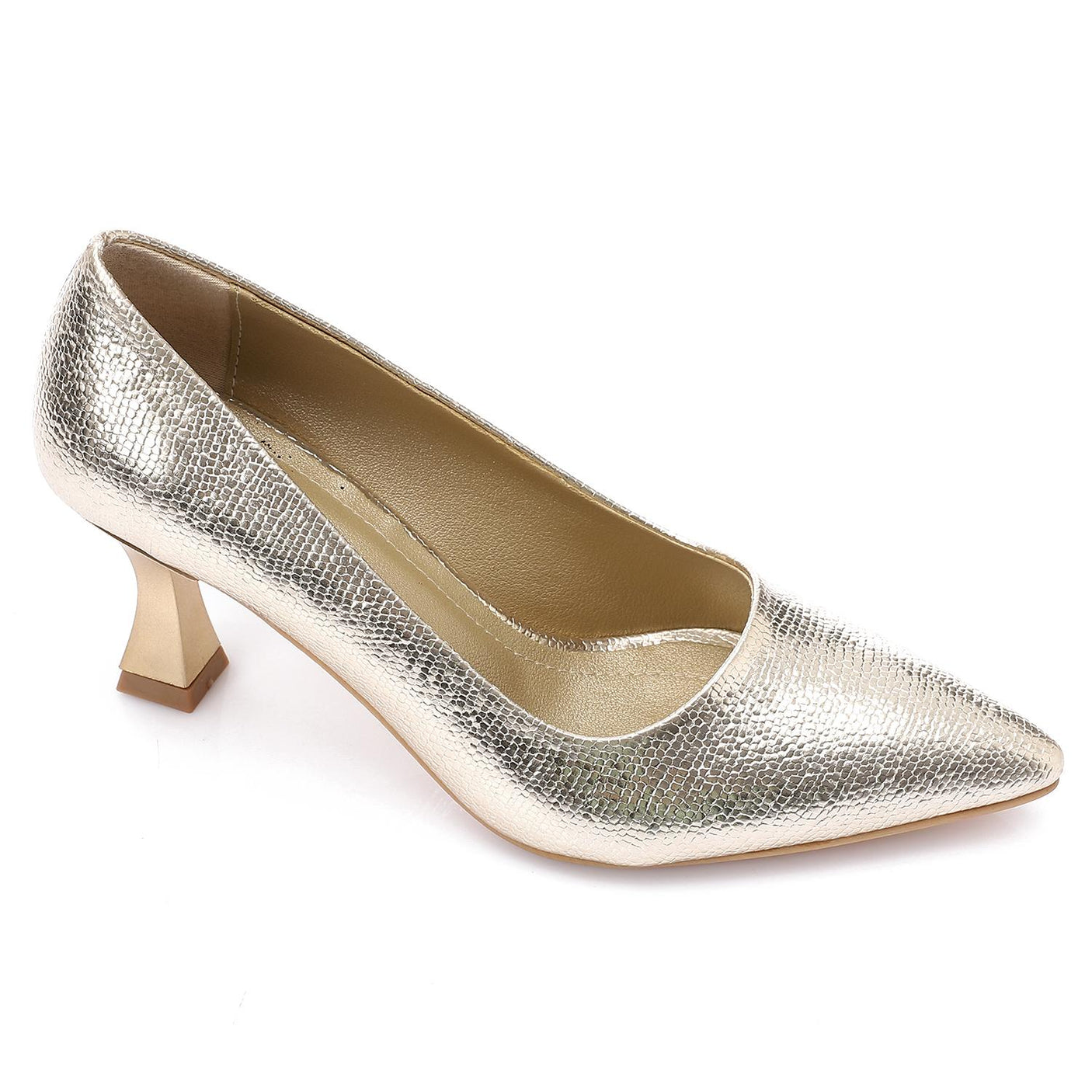 XO - Elegant  Women's Heeled Shoes with Pointed Toe and Stylish Block Heel