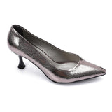 XO - Elegant Black  Women - 's Heeled Shoes with Pointed Toe and Stylish Smoky Heel
