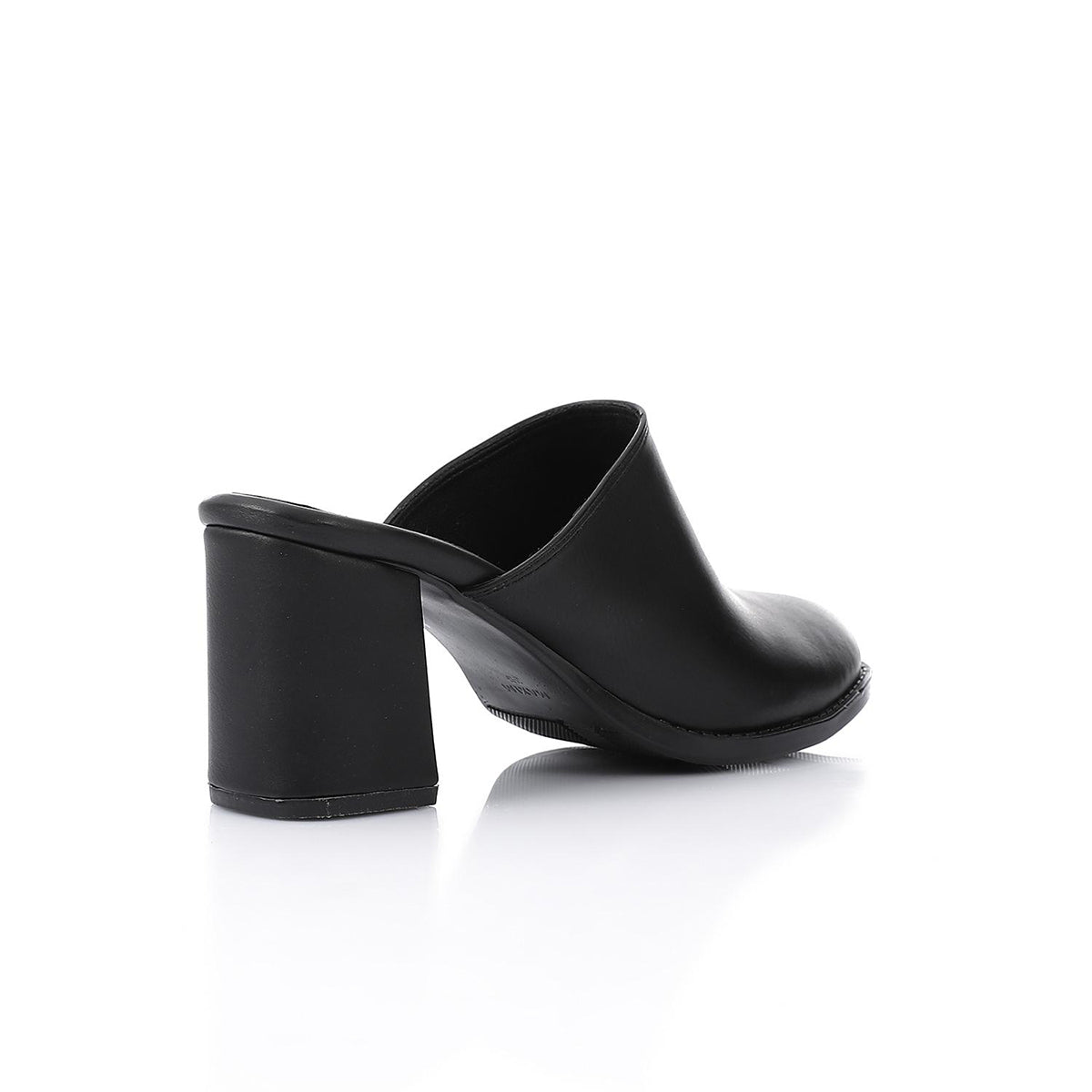 XO -  Women - 's High Heel Mule Sandals Elegant Pointed Toe, Faux Leather Texture, Black