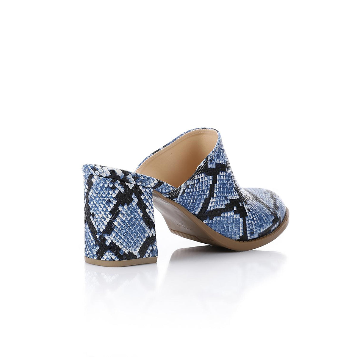 XO -  Women - 's High Heel Mule Sandals – Elegant Pointed Toe, Faux Leather Texture