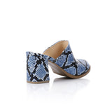 XO -  Women - 's High Heel Mule Sandals – Elegant Pointed Toe, Faux Leather Texture