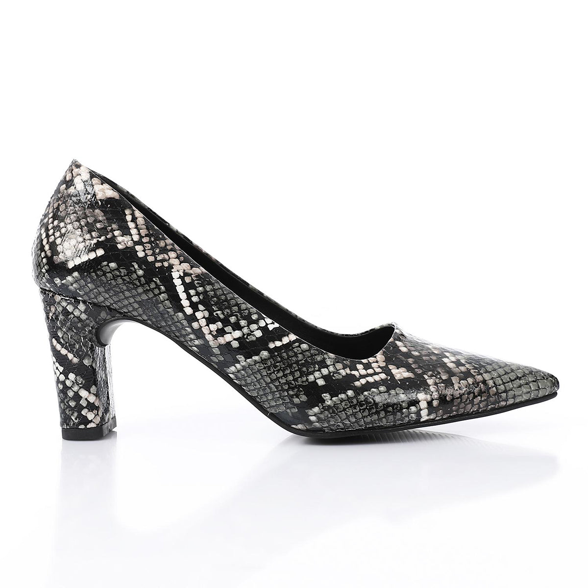 XO -  Women - 's High Heel Mule Sandals – Elegant Pointed Toe, Faux Leather Texture