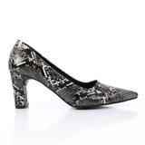 XO -  Women - 's High Heel Mule Sandals – Elegant Pointed Toe, Faux Leather Texture