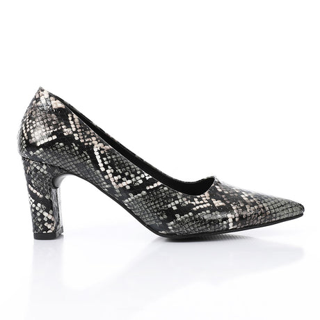 XO -  Women - 's High Heel Mule Sandals – Elegant Pointed Toe, Faux Leather Texture