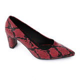 XO -  Women - 's High Heel Mule Sandals – Elegant Pointed Toe, Faux Leather Texture